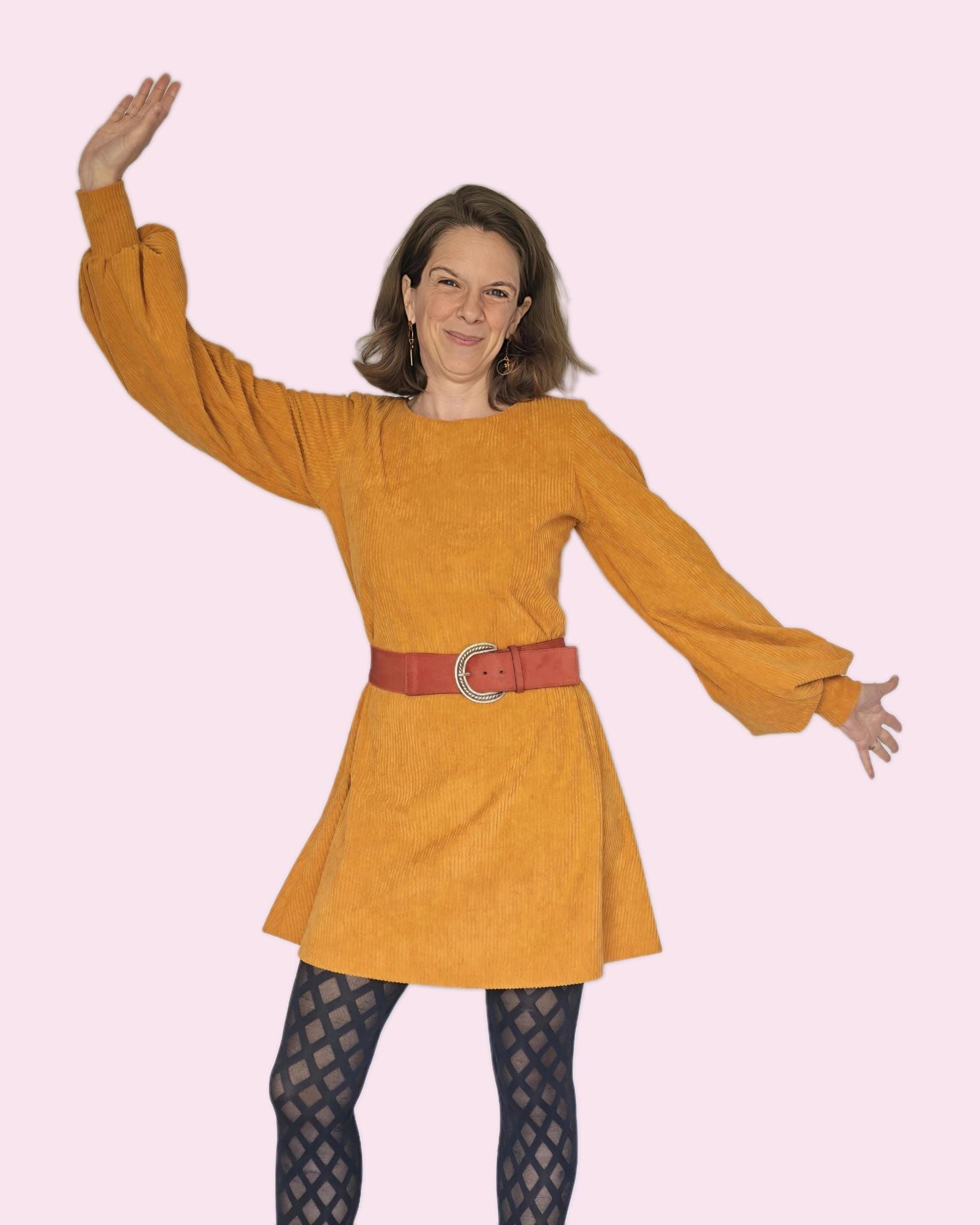 Robe Rose "Moutarde"