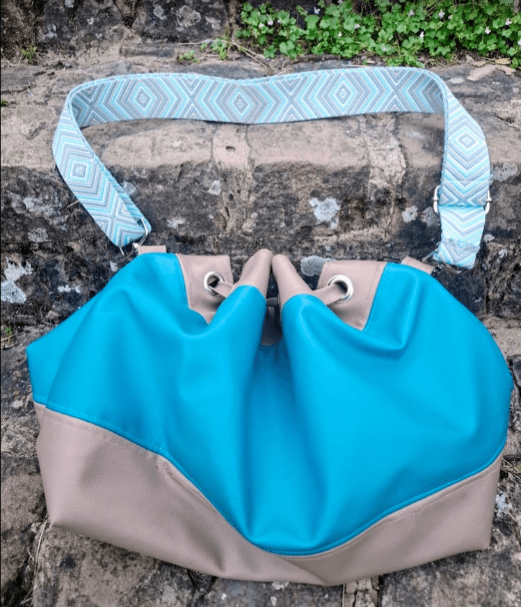Sac Amande "Bleu-Beige"